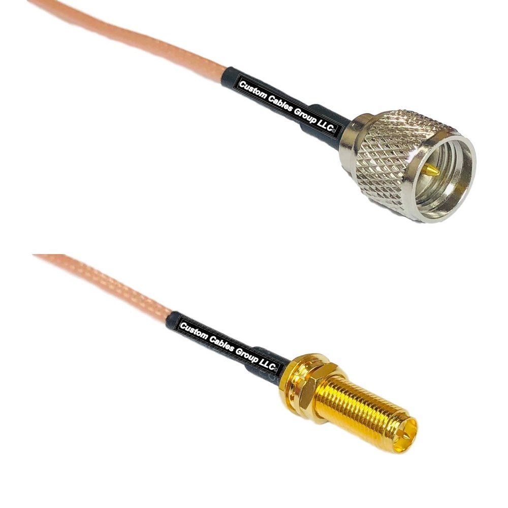 0.5 feet RG316 Mini UHF Male to RP-SMA Female Long RF Pigtail Coaxial Cable
