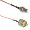 0.5 feet RG316 F Female to PL259 UHF Male RF Pigtail Coaxial Cable view 1