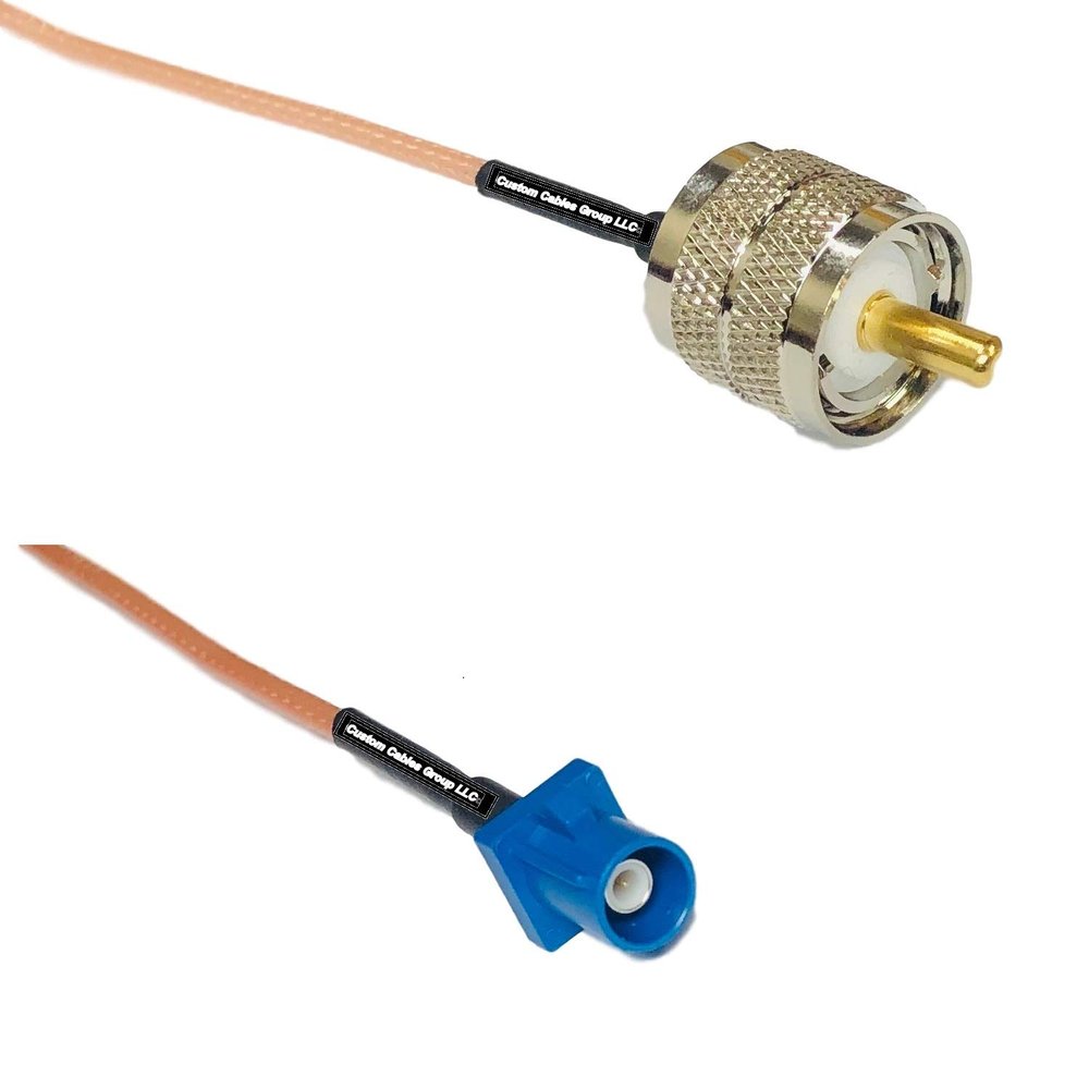 6 feet RG316 PL259 UHF Male to Fakra C Male RF Pigtail Coaxial Cable