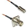 0.5 feet RG316 Mini UHF Female to BNC Flange Female RF Pigtail Coaxial Cable view 1