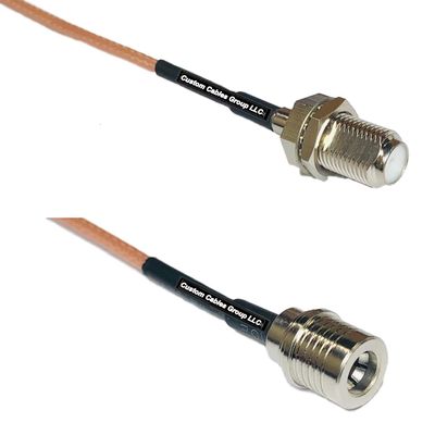 0.5 feet RG316 F Female to QMA Male RF Pigtail Coaxial Cable