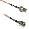 0.5 feet RG316 F Female to QMA Male RF Pigtail Coaxial Cable view 1