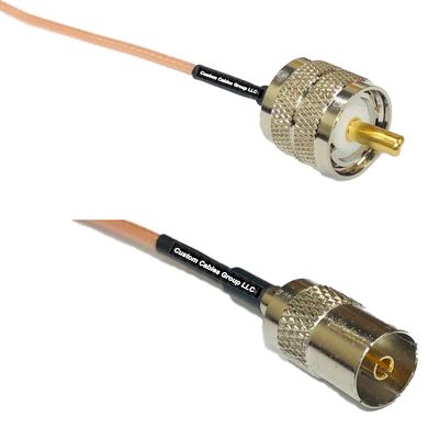 0.5 feet RG316 PL259 UHF Male to DVB TV Pal Female RF Pigtail Coaxial Cable