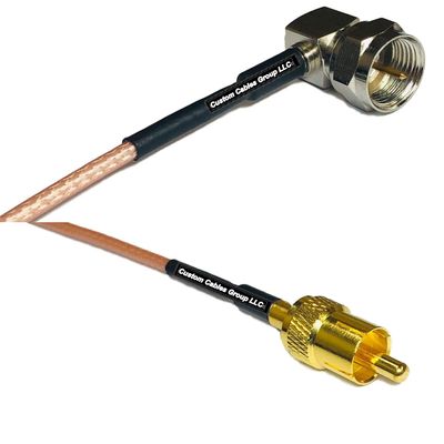 0.5 feet RG316 F Male Angle to RCA Male RF Pigtail Coaxial Cable