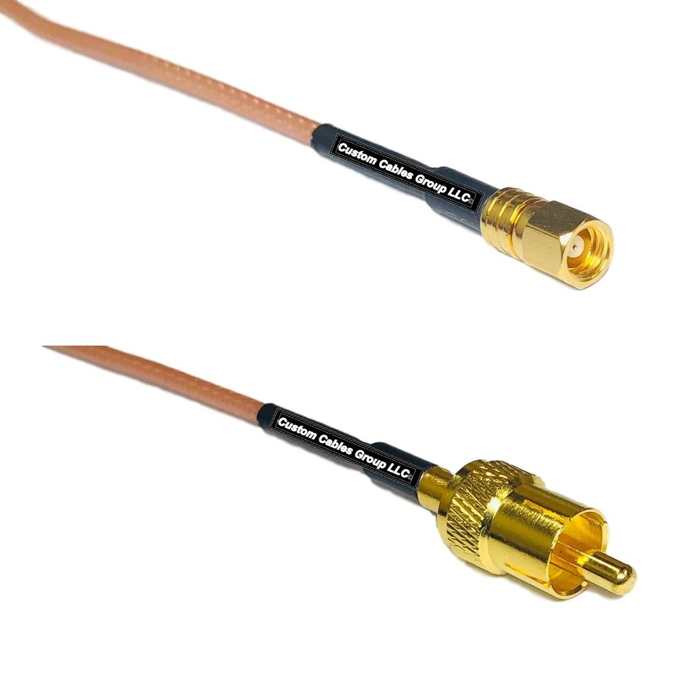 1 feet RG316 SMC Female to RCA Male RF Pigtail Coaxial Cable
