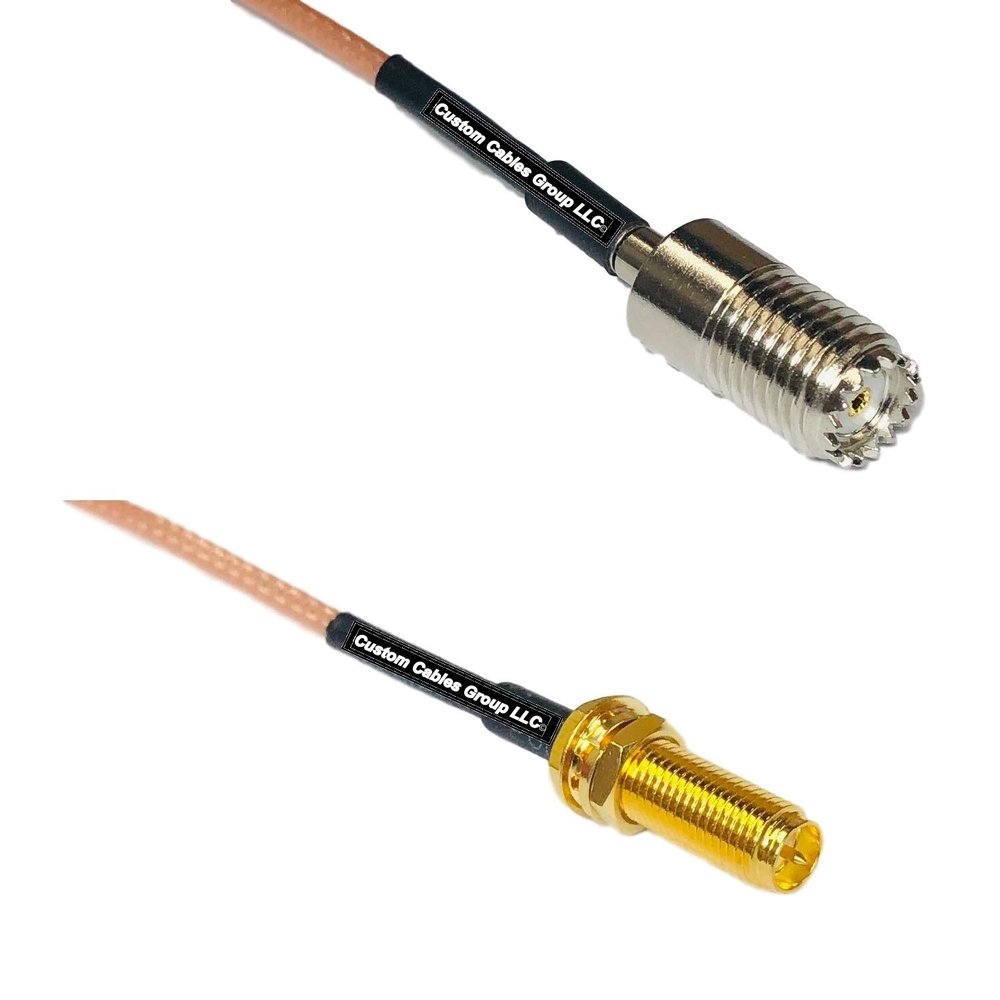 0.5 feet RG316 Mini UHF Female to RP-SMA Female Long RF Pigtail Coaxial Cable