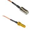 0.5 feet RG316 Mini UHF Female to RP-SMA Female Long RF Pigtail Coaxial Cable view 1