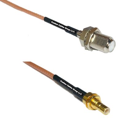 0.5 feet RG316 F Female to SMB Male Bulkhead RF Pigtail Coaxial Cable