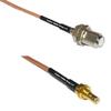 0.5 feet RG316 F Female to SMB Male Bulkhead RF Pigtail Coaxial Cable view 1