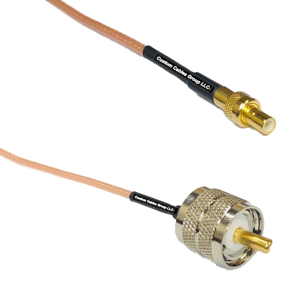 0.5 feet RG316 SMB Male to PL259 UHF Male RF Pigtail Coaxial Cable