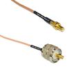0.5 feet RG316 SMB Male to PL259 UHF Male RF Pigtail Coaxial Cable view 1