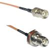 0.5 feet RG316 BNC Female to TNC Female Bulkhead RF Pigtail Coaxial Cable view 1
