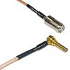 0.5 feet RG316 Mini UHF Female to MS156 Male Angle Long RF Pigtail Coaxial Cable view 1