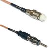 0.5 feet RG316 FME Female to AM/FM Male RF Pigtail Coaxial Cable view 1