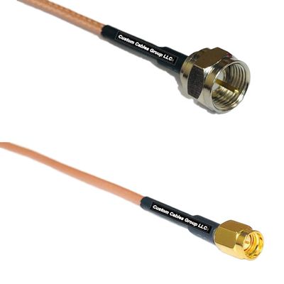 0.5 feet RG316 F Male to SSMA Male RF Pigtail Coaxial Cable