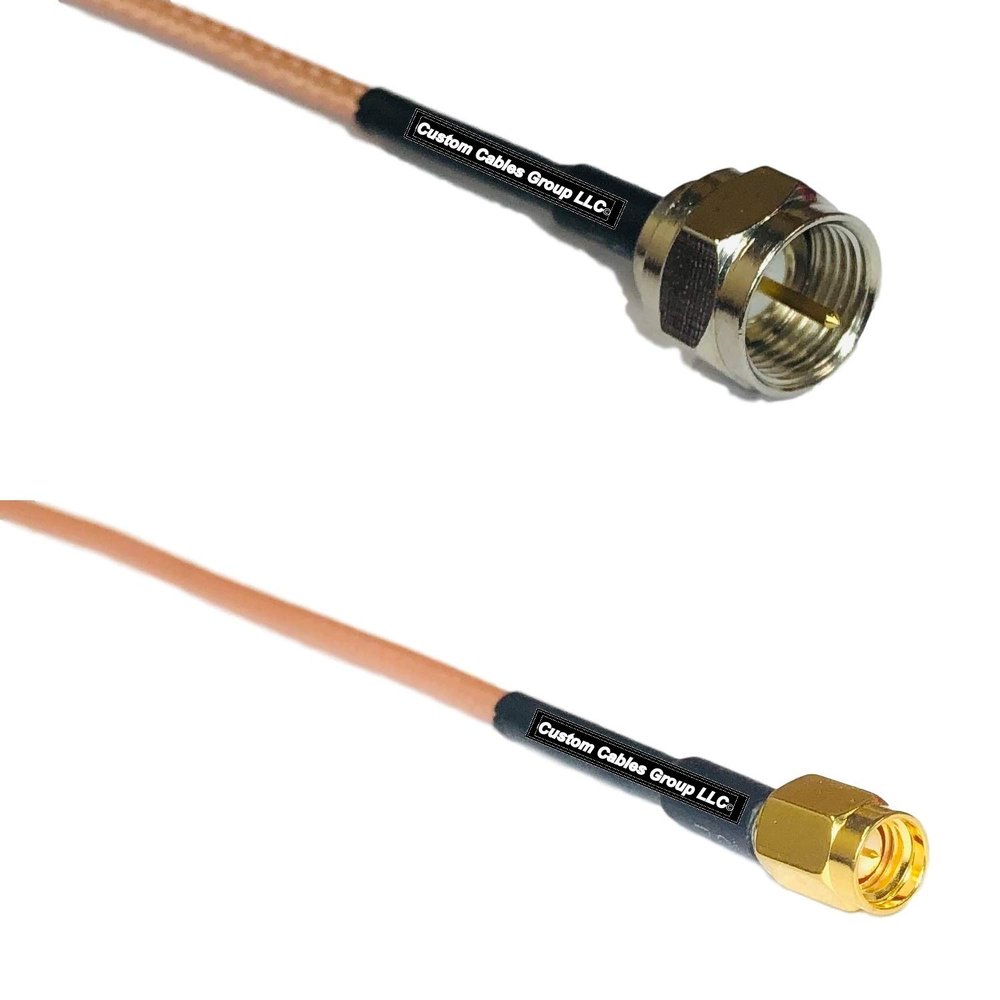 0.5 feet RG316 F Male to SSMA Male RF Pigtail Coaxial Cable