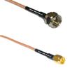 0.5 feet RG316 F Male to SSMA Male RF Pigtail Coaxial Cable view 1