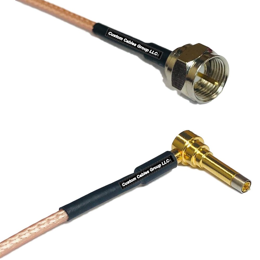 1 feet RG316 F Male to MS156 Male Angle Long RF Pigtail Coaxial Cable