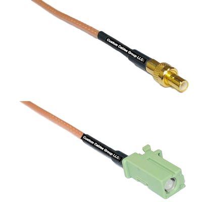 0.5 feet RG316 SMB Male to Avic Green Pioneer Jack RF Pigtail Coaxial Cable