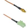 0.5 feet RG316 SMB Male to Avic Green Pioneer Jack RF Pigtail Coaxial Cable view 1
