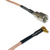 0.5 feet RG316 FME Male to MC Card Male Angle RF Pigtail Coaxial Cable view 1