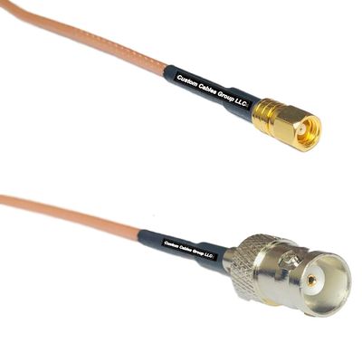 0.5 feet RG316 SMC Female to BNC Female RF Pigtail Coaxial Cable