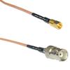 0.5 feet RG316 SMC Female to BNC Female RF Pigtail Coaxial Cable view 1