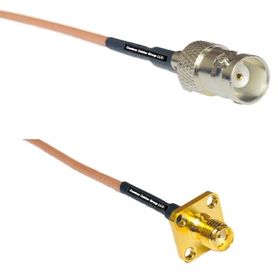 6 feet RG316 BNC Female to SMA Female Flange RF Pigtail Coaxial Cable