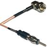 0.5 feet RG316 F Male Angle to AM/FM Male RF Pigtail Coaxial Cable view 1