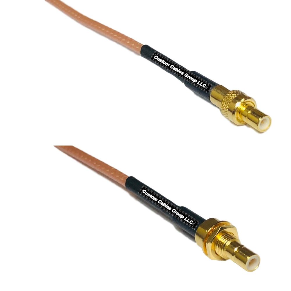 0.5 feet RG316 SMB Male to SMB Male Bulkhead RF Pigtail Coaxial Cable