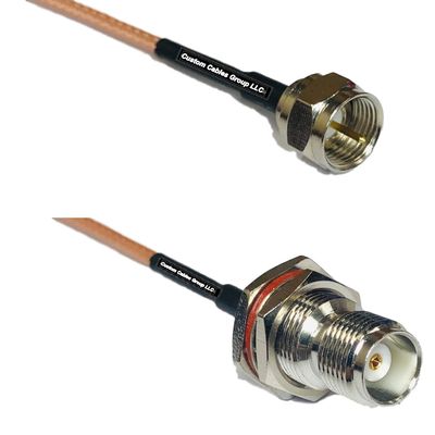 0.5 feet RG316 F Male to TNC Female Bulkhead RF Pigtail Coaxial Cable