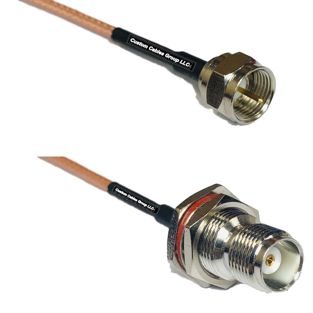 0.5 feet RG316 F Male to TNC Female Bulkhead RF Pigtail Coaxial Cable