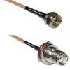 0.5 feet RG316 F Male to TNC Female Bulkhead RF Pigtail Coaxial Cable view 1