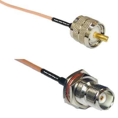 0.5 feet RG316 PL259 UHF Male to TNC Female Bulkhead RF Pigtail Coaxial Cable