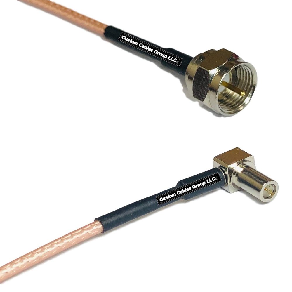 0.5 feet RG316 F Male to MS147 Angle Male RF Pigtail Coaxial Cable