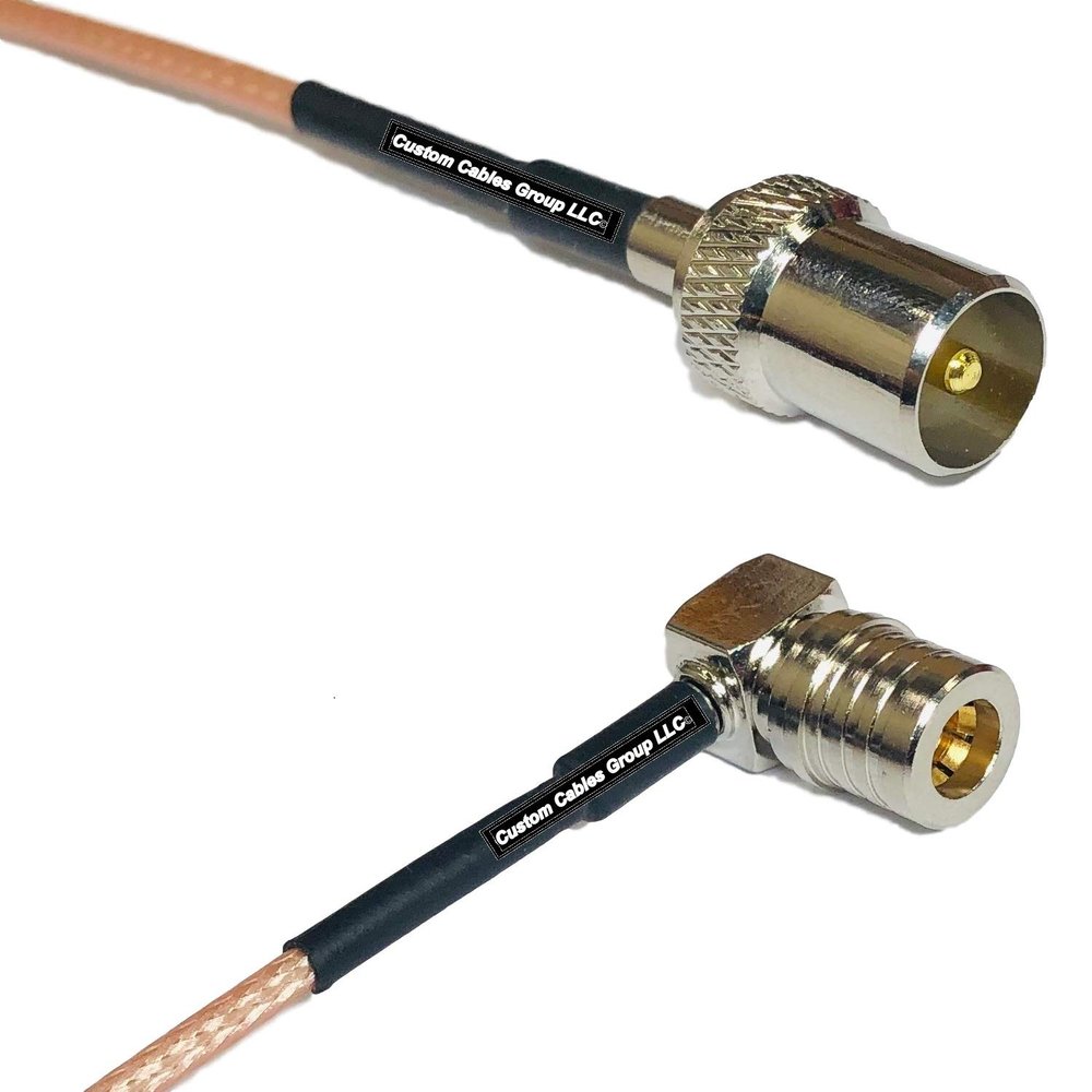1 feet RG316 DVB TV Pal Male to QMA Male Angle RF Pigtail Coaxial Cable
