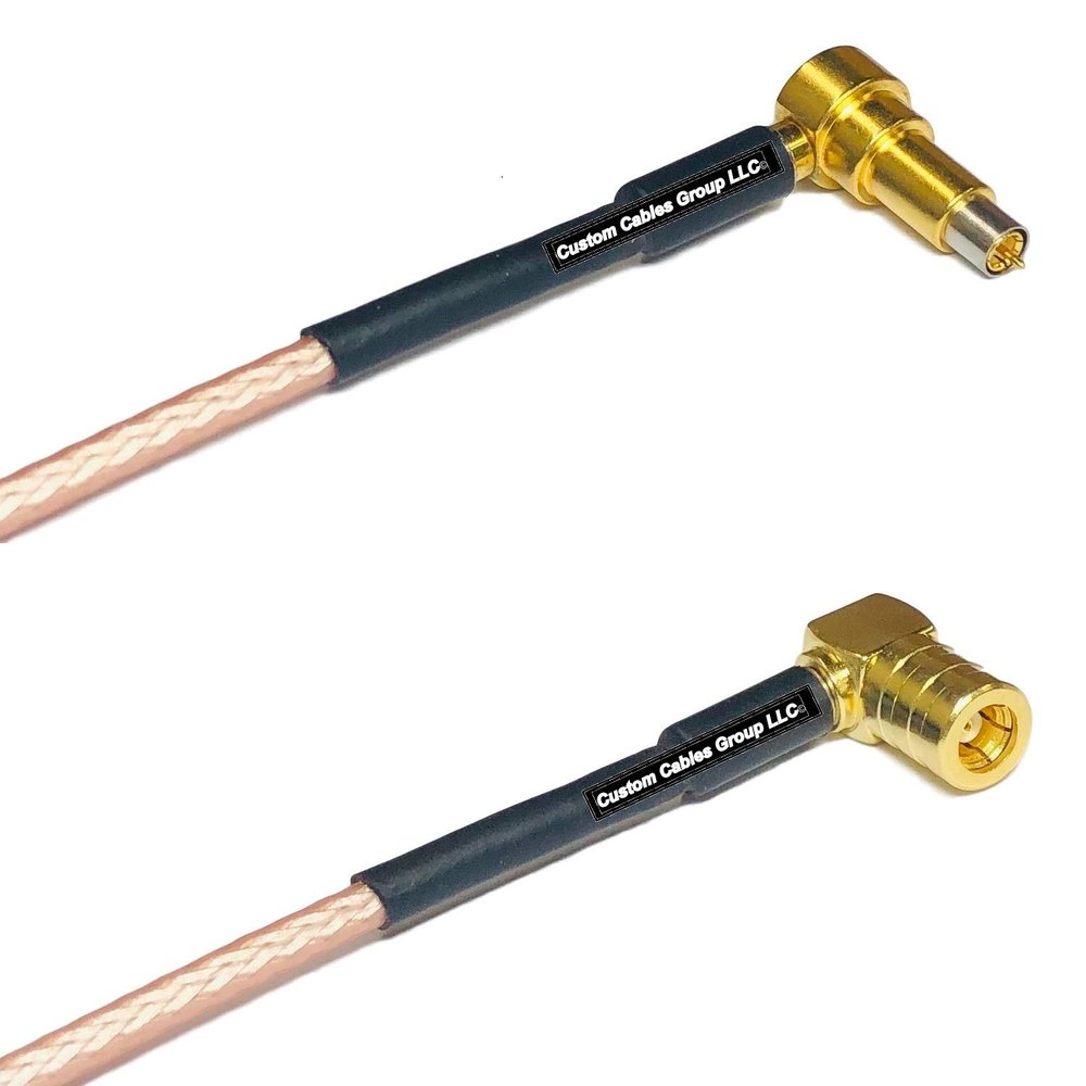 0.5 feet RG316 MS-156 Male Angle to SMB Female Angle RF Pigtail Coaxial Cable