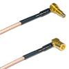 0.5 feet RG316 MS-156 Male Angle to SMB Female Angle RF Pigtail Coaxial Cable view 1