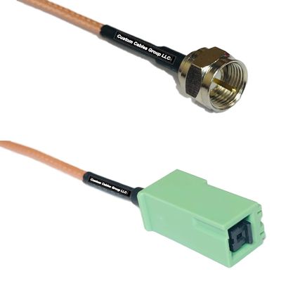 1 feet RG316 F Male to GT5-1S Green RF Pigtail Coaxial Cable