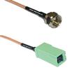 1 feet RG316 F Male to GT5-1S Green RF Pigtail Coaxial Cable view 1