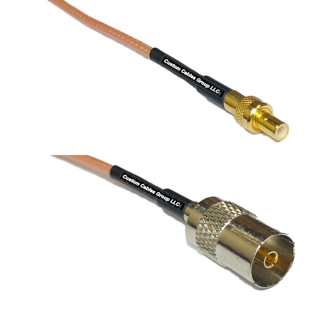 0.5 feet RG316 SMB Male to DVB TV Pal Female RF Pigtail Coaxial Cable