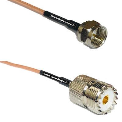 0.5 feet RG316 F Male to SO239 UHF Female RF Pigtail Coaxial Cable