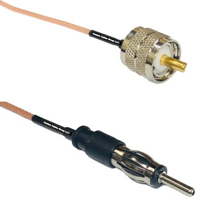 0.5 feet RG316 PL259 UHF Male to AM/FM Male RF Pigtail Coaxial Cable