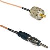 0.5 feet RG316 PL259 UHF Male to AM/FM Male RF Pigtail Coaxial Cable view 1