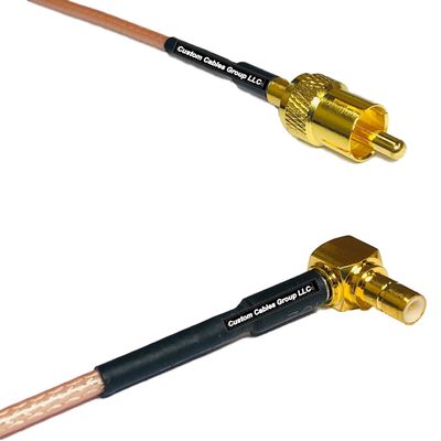 0.5 feet RG316 RCA Male to SMB Male Angle RF Pigtail Coaxial Cable