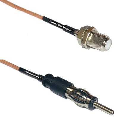 1 feet RG316 F Female to AM/FM Male RF Pigtail Coaxial Cable