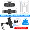 AboveTEK iPad Wall Mount, 3 in 1 Highflex 360 Under Cabinet iPads Mount for Kitchen, Tablet Celling Under Counter Holder, Kitchen Tablet Mount Fits 4.7" to 13.5" iPad, mini, Air, Surface Pro - Black view 3