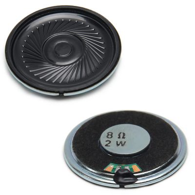 Fielect 2Pcs DIY Magnetic Speaker 2W 8 Ohm 40mm Diameter Round Shape Replacement Loudspeaker