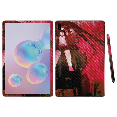 MightySkins Carbon Fiber Skin For Samsung Galaxy Tab S6 10.5" - Anime | Protective, Durable Textured Carbon Fiber Finish | Easy To Apply, Remove, and Change Styles | Made in the USA (CF-SAGTAS6-Anime)