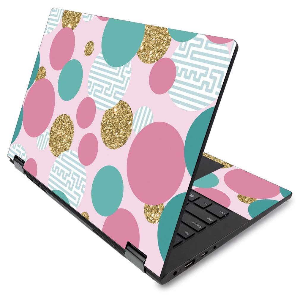 MightySkins Skin for Lenovo Flex 14" (2019 No Fingerprint Scanner) - Golden Bubbles | Protective, Durable, and Unique Vinyl Decal wrap | Easy to Apply, Remove, and Change Styles | Made in The USA